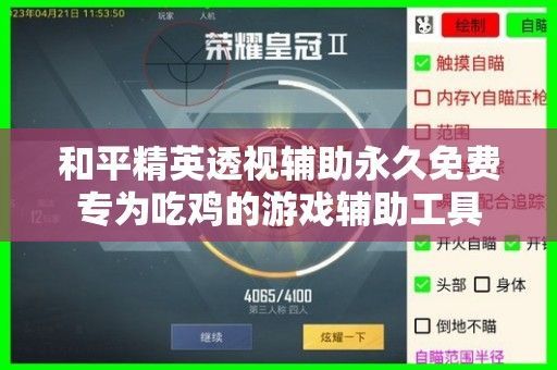 和平精英视角辅助永久免费功能下载试试~