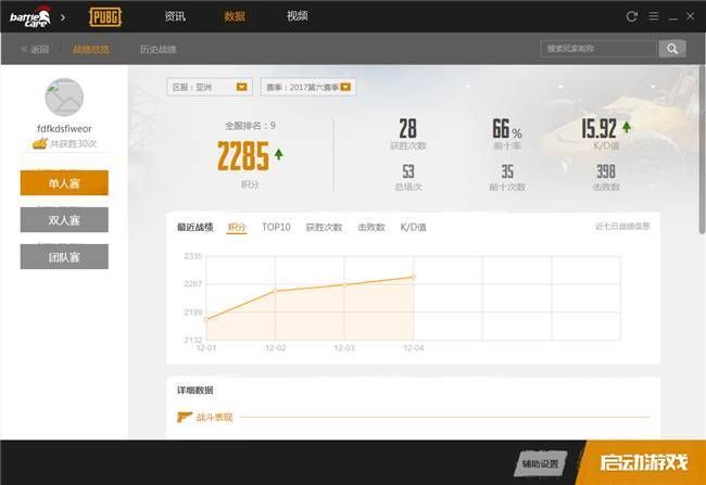 《战场助手》排行榜全服排行TOP10玩家战绩